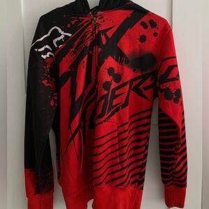 Fox red zip up hoodie